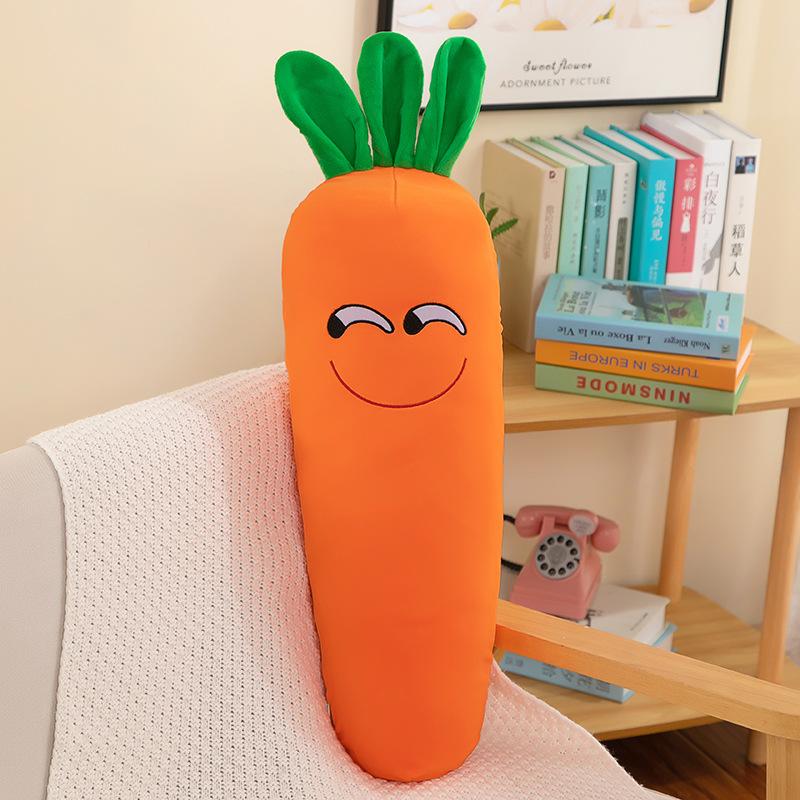 Carrot plush toy doll with liner radish doll bed sleeping throw pillow girl birthday gift