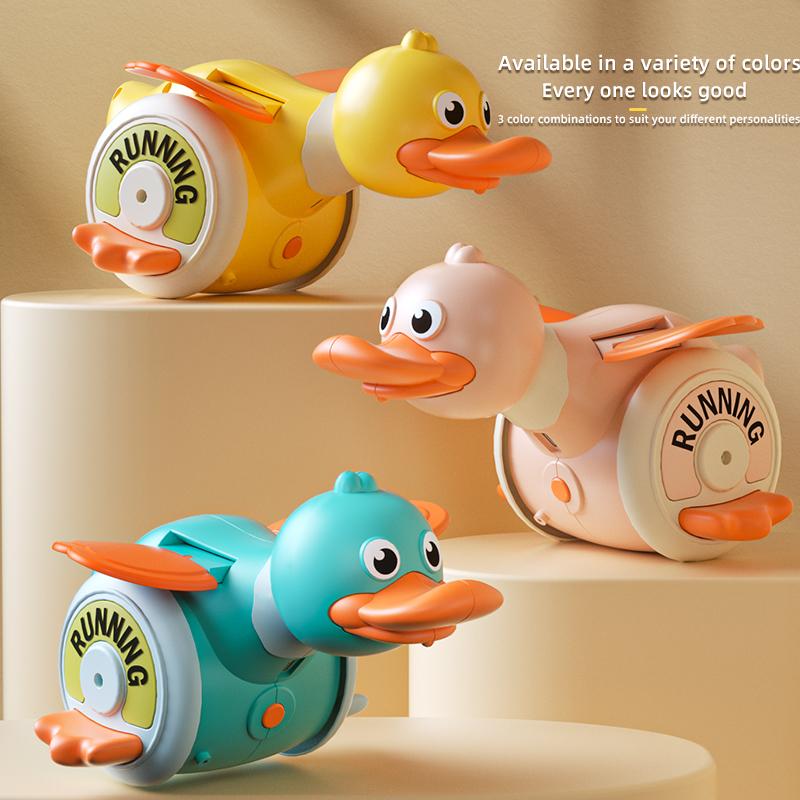 Electric Rotating Foraging Duck Toy With Sound And Light Cute Baby Guide To Learn Climbing Kids Gift