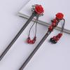 Elegant Dangling Hair Pin Hair Styling Accessory Classical Charm Wood Hair Stick For Fashionable and Traditional Costume