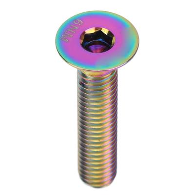 RISK Headset Stem Top Cap Fixing Bolt M6x30mm Bike Stem Bolt Screw Titanium Alloy for Bike Repair