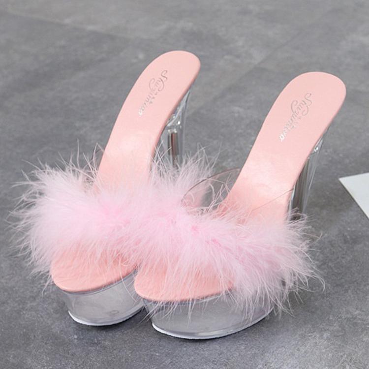 Pantoufles à plateforme Stiletto à talons Super hauts de 15CM, chaussures de mariage en cristal, sandales en cristal LFD, nouvelle collection 2020