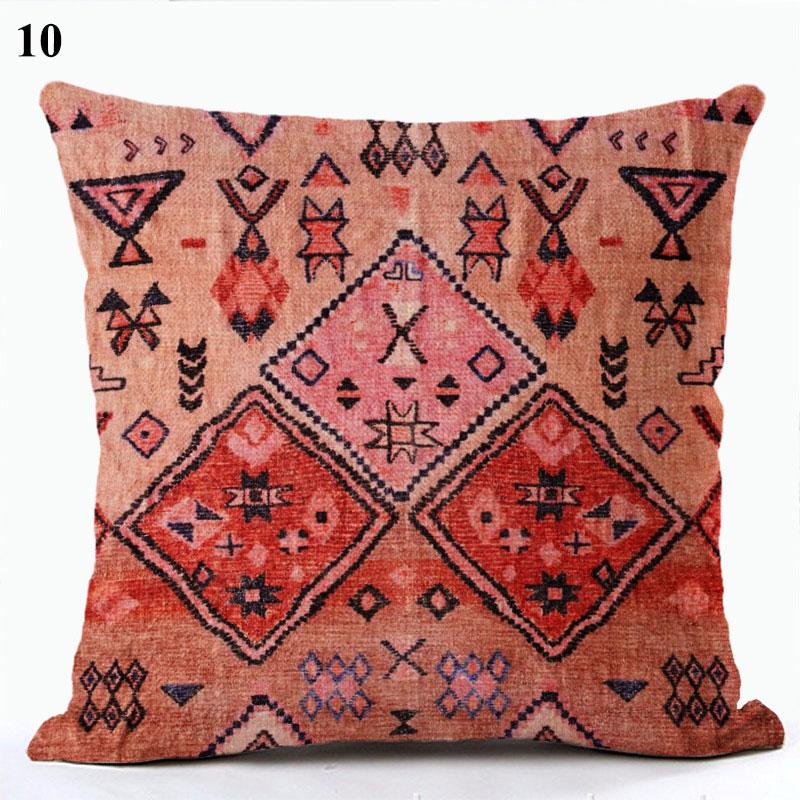 Bohemian Throw Pillows Case Brown Cushions Decorative Linen Comfortable Cover Cushion Geometric Cushion Cover Home Pillowcase