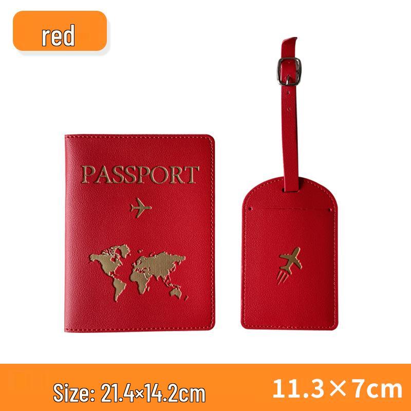 Set di Etichette Multicolore per Passaporto e Bagaglio Transfrontaliero - Organizer Multifunzionale in Pelle PU (Logo Personalizzabile)