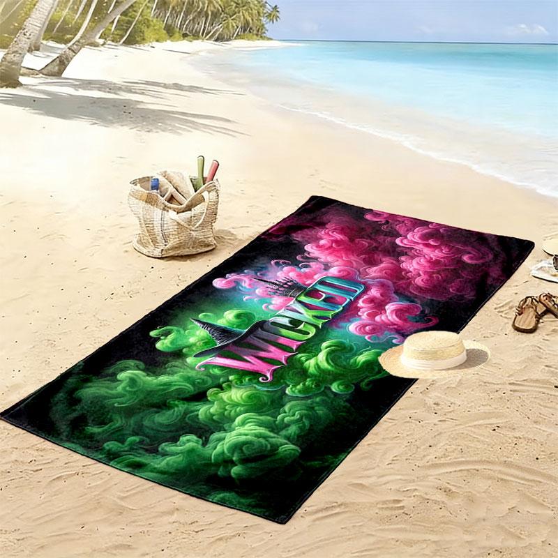 Wicked Print Beach Towel, Large Soft Quick Dry Towel for Beach Camping Swimming
