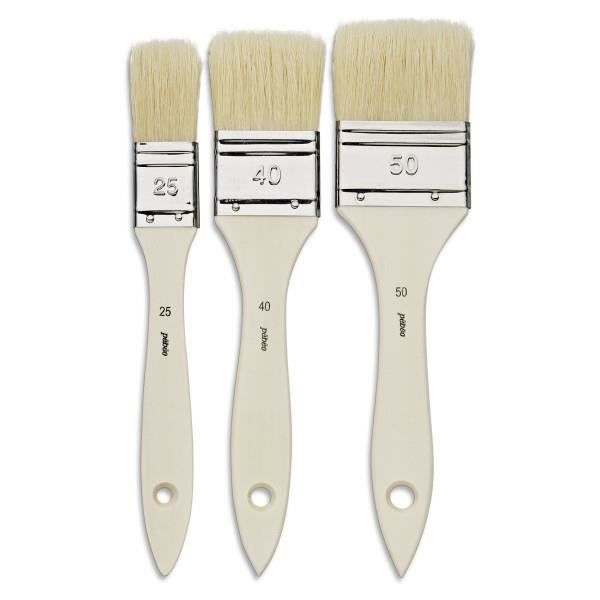 Pinceaux spalters - Pébéo - Acrylique et huile - Soies beau-blanc - N 25 - N 40 - N 50