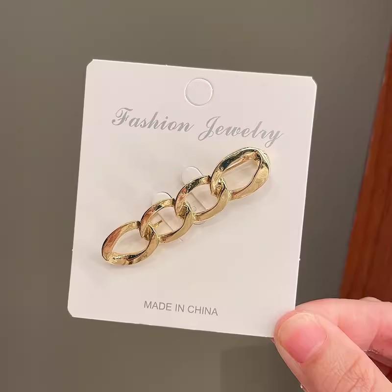 Simple Fashion Chain Pin Brooch for Women Waist Tighting Clip Safety Pin Brooch Sweater Cardigan Buckle Brooches Jewelry Gift