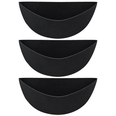 3pcs Planter Basket Liners Half Round Fabric Felt Flower Pots Liner Plant Garden Decoration Replacement Liners For Outdoor Decor