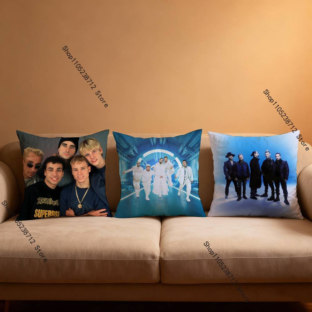 B-Backstreet Boys BSB Federe Cuscino Cartone Animato Divano Decorativo Casa Stampa Double-sided Peluche Corto Carino Copricuscino