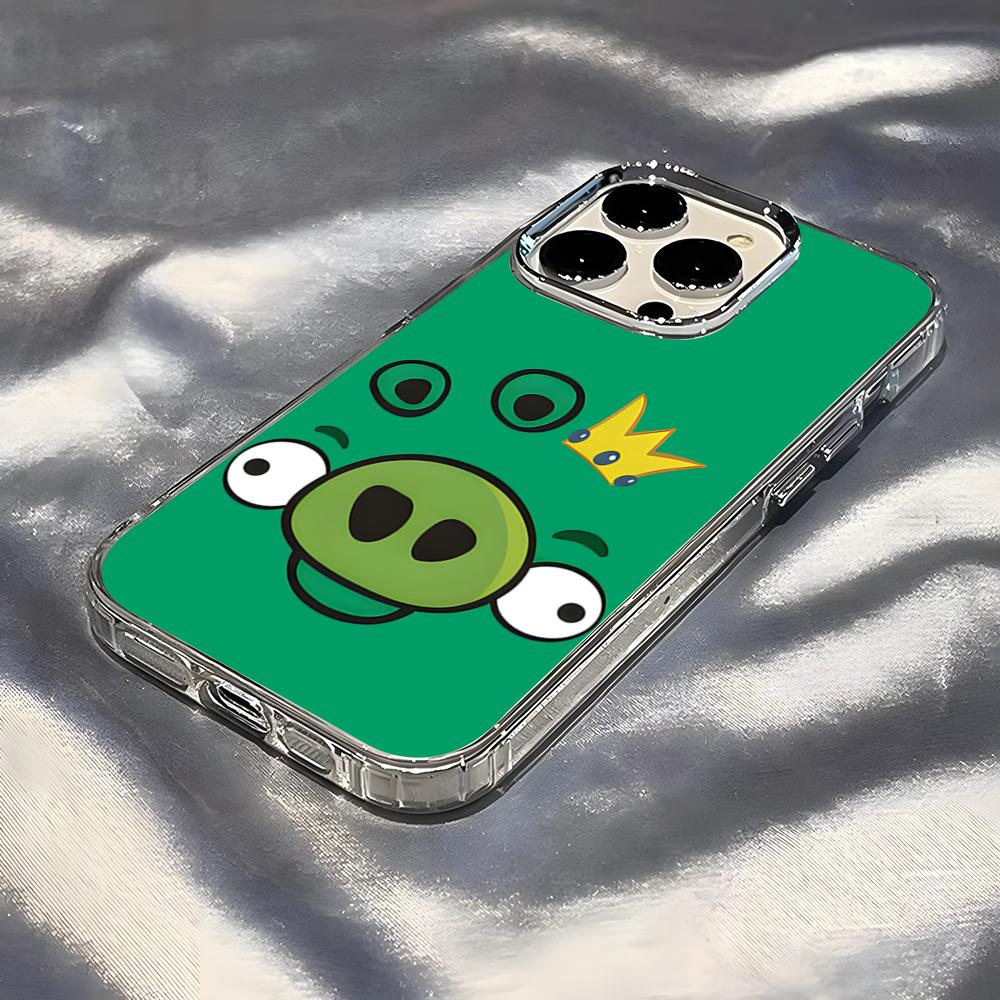 A-angry Birds Phone Case For IPhone 17 Pro Max 16 15 14 Pro Max IPhone 13 Pro Max 11 Plus Transparent Cover