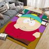 Eric Cartman Flannel Printed Carpet, Home Sofa Decoration for Living Room & Bedroom, Non‑Slip Play Flannel Floor Mat for Game Room