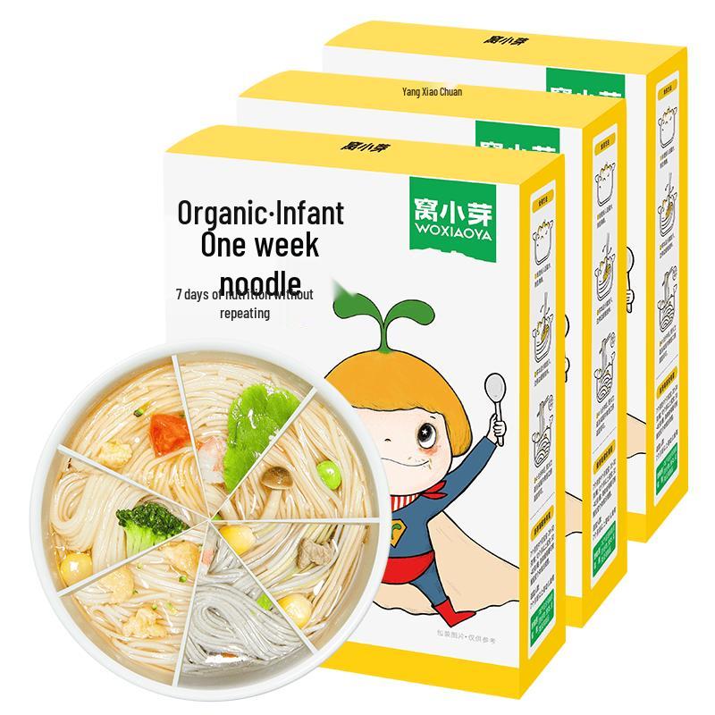 Wo Xia Ya Organic Baby Week Noodles (3-Pack)