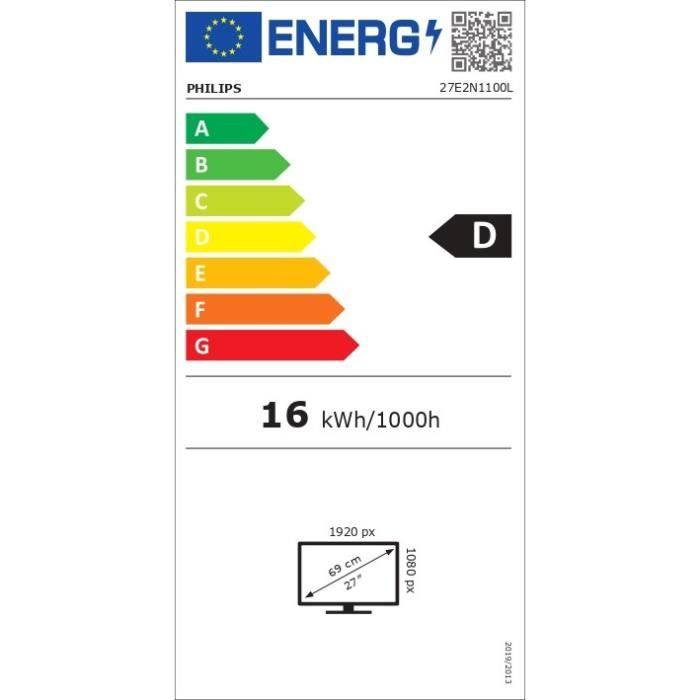 PC Screen - Philips - 27" - Fhd - 100hz - Va Panel - 1ms - 27e2n1100l