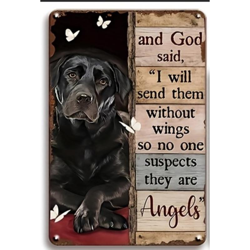 6pcs Metal Tin Sign Set Vintage Wall Art Pendants for Dog House Pet Store   Dog Grooming Salon Living Room Home Office