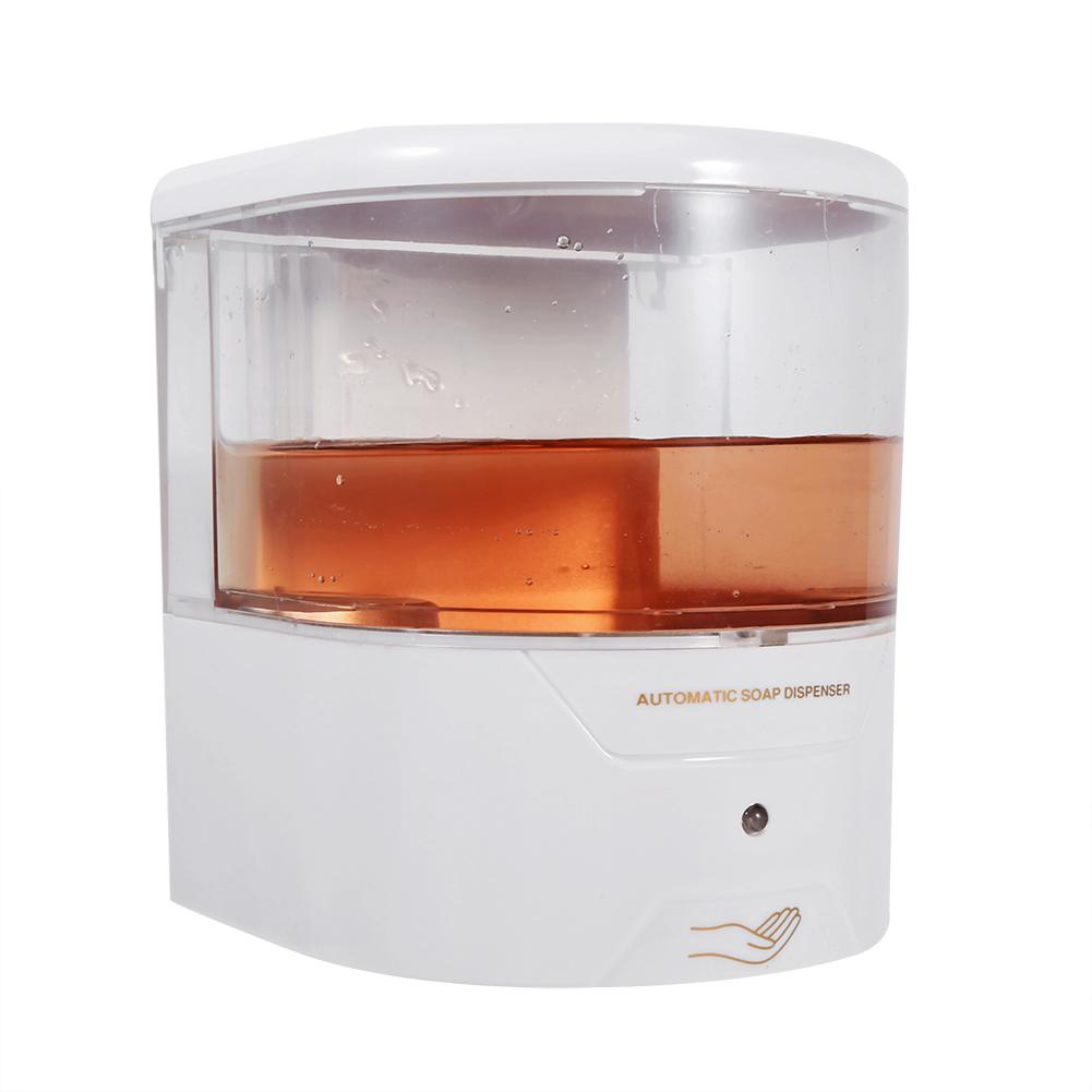 600ML vit ABS automatisk sensor tvåldispenser vägg automatisk dispenser