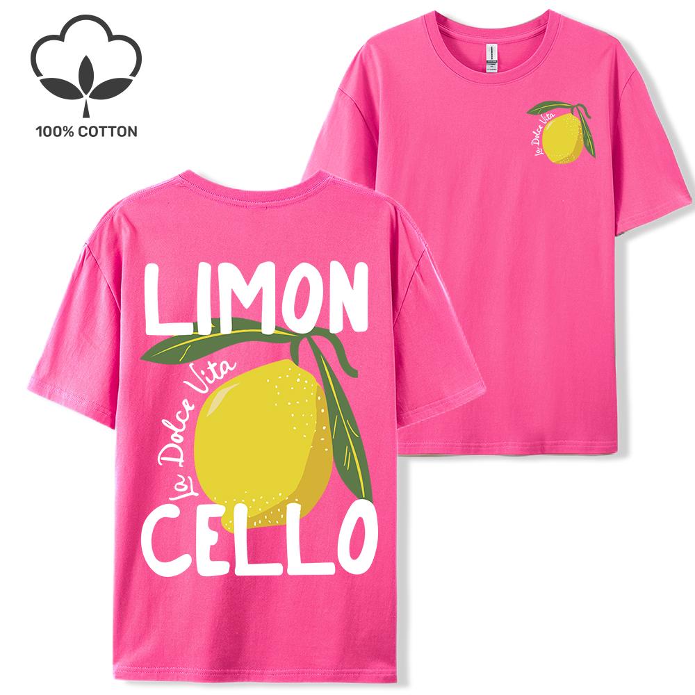 Creative Lemon Fruit Cello Pattern T Shirt Women Summer Comfortable Tops Soft T-Shirts Cotton All-Match Female Short Sleeve