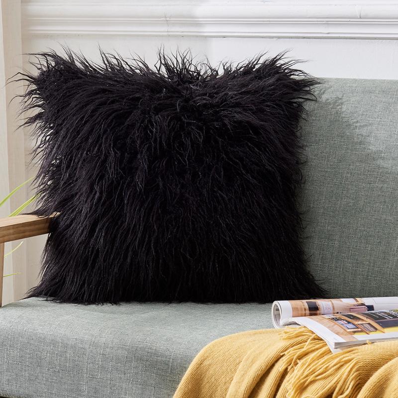 Cuscino Schienale Peluche Transfrontaliero: Cuscino Decorativo Elegante e Confortevole per Divano e Camera da Letto (Nessun nucleo)