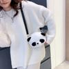 Panda Head Crossbody Bag Versatile Cute Plush Bag Cartoon Shoulder Bag