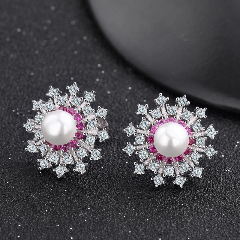 Lindon 925 Sterling Silver Synthetic Pearl Earrings Drop Earrings For Women Wedding Party Gifts