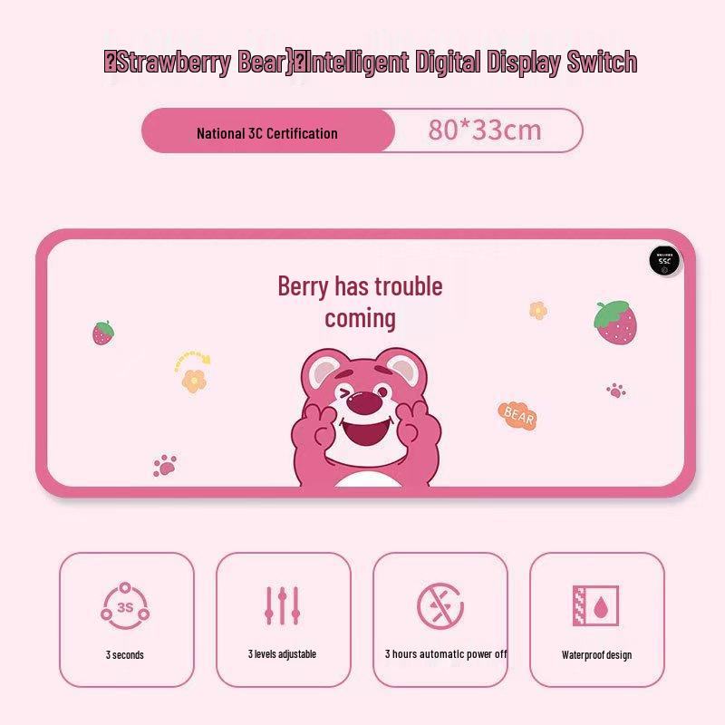 Large Cartoon Heating Mouse Pad - Warm Desk and Writing Pad for Office Computer