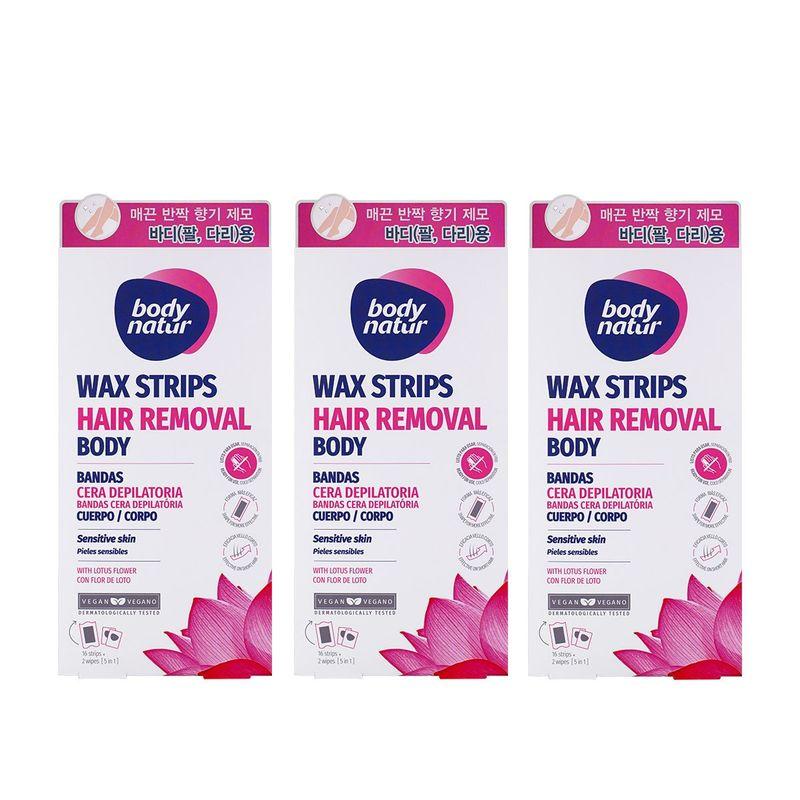 

Body Natur Hair Removal Wax Strip for Body 16 x 3 Lotus Flower X 3