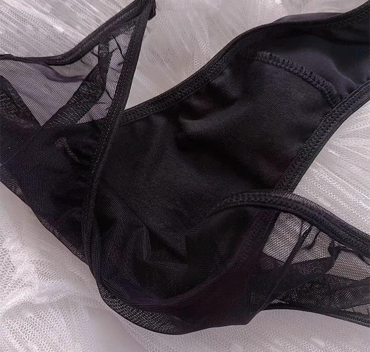 Lace Push-Up Bra Set for Small Busts - Side Support & Anti-Sagging Design