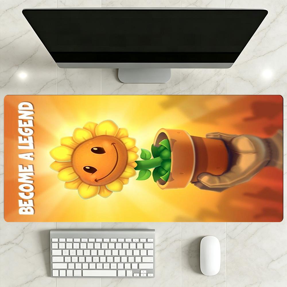 Plants Vs. Zombies Gaming Mouse Pad Keyboard Mat Computer Desk Keyboard Mat Non-Slip Rubber Base Office and Gaming Desk Decoration
