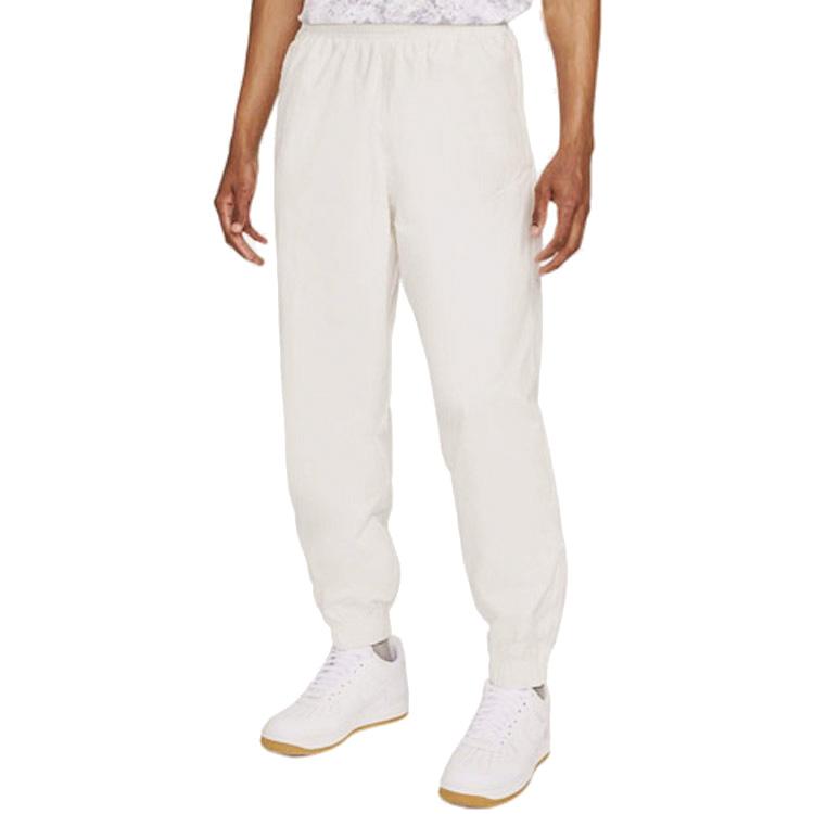 Nike Einfarbige Jogginghose mit Logo-Print Elastischer Bund Herren Hosen Weiß DQ6572-030