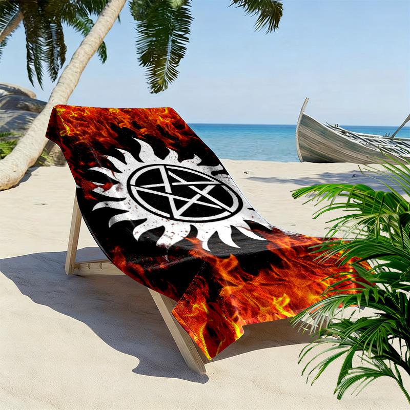 Supernatural Forces Unleashed beach towel Beach towel for vacation photos beach swim quick-drying swim towel seaside printing
