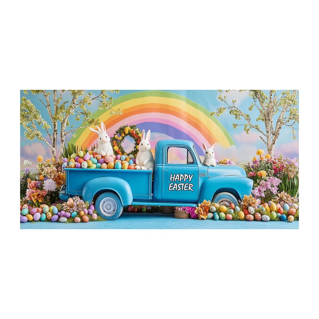 Easter Garage Door Decoration Happy Easter Garage Door Banner Large Easter Egg Spring Heavy Duty Flag Pole Holder For Trucks