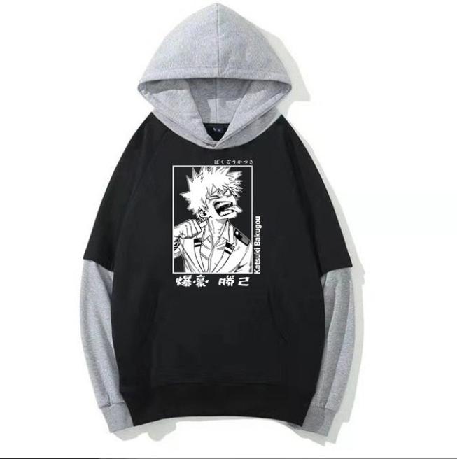 Hoodie Women  Anime Fake Two Hoodies A Hooded Girl Hooded Coat