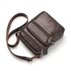 Pánská nová taška crossbody z pravé kůže Vertikální trendy multifunkční taška přes rameno Aktovka Ležérní cestovní taška Messenger