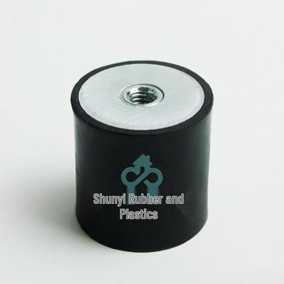 DE Type Rubber Shock Absorber: Single Head, Internal Thread, Rubber-Wrapped Iron Buffer Pad