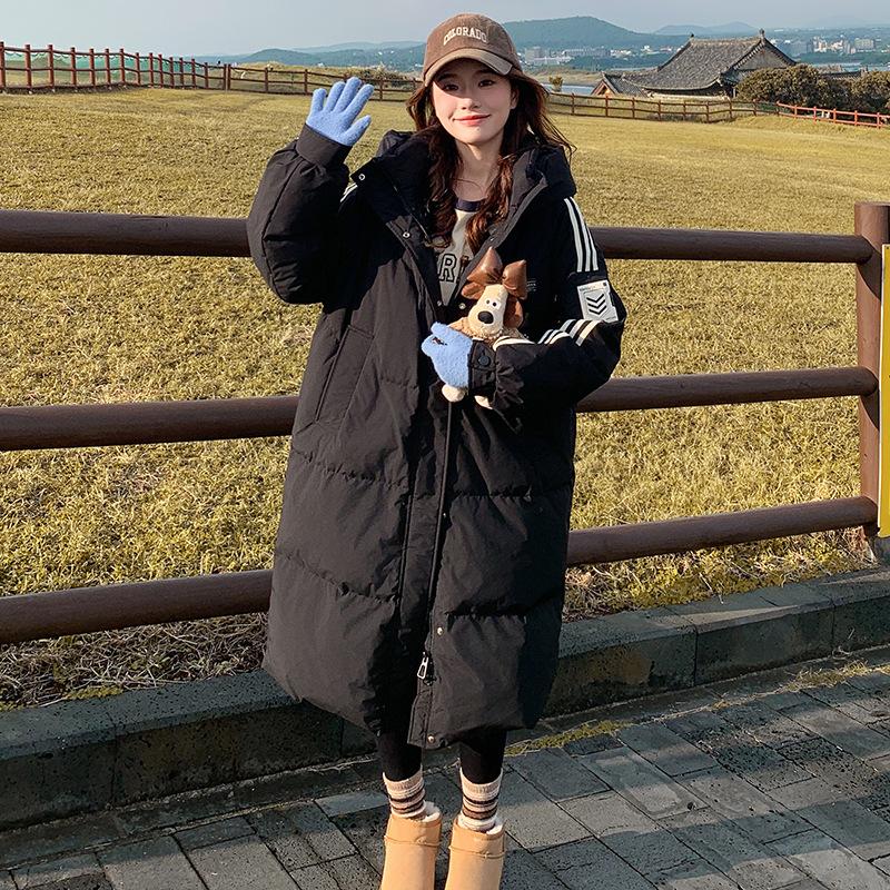 New Winter Down-padded Jacket for Women, Mid-length, Over-the-knee Casual Loose Thickened Cotton-padded Jacket