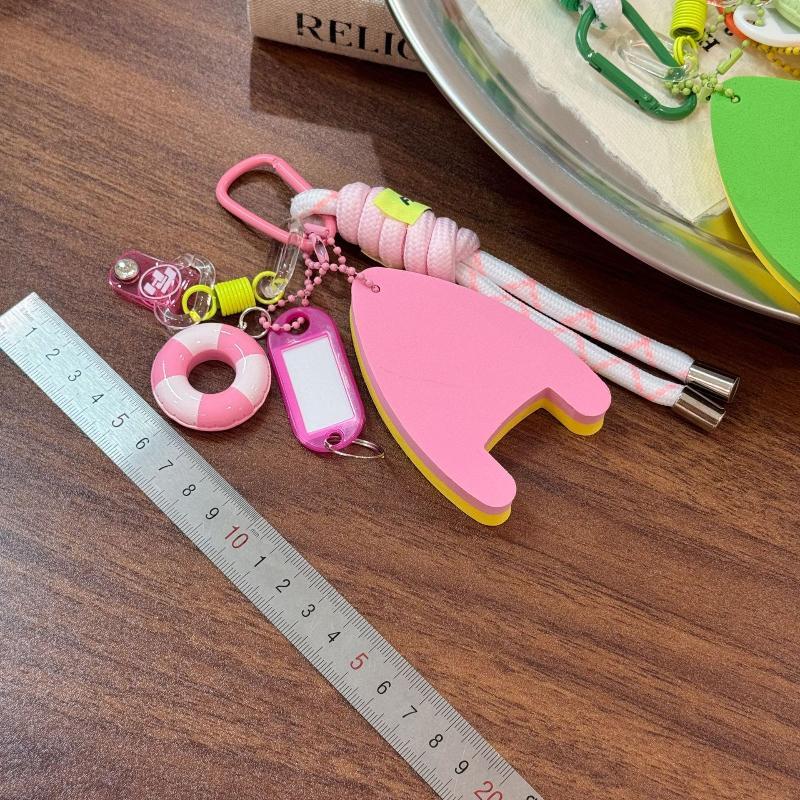 Cute Swim Themed Keychain With Mini Swim Ring Kickboard Perfect For Bag Decoration Gifts For Swimmers