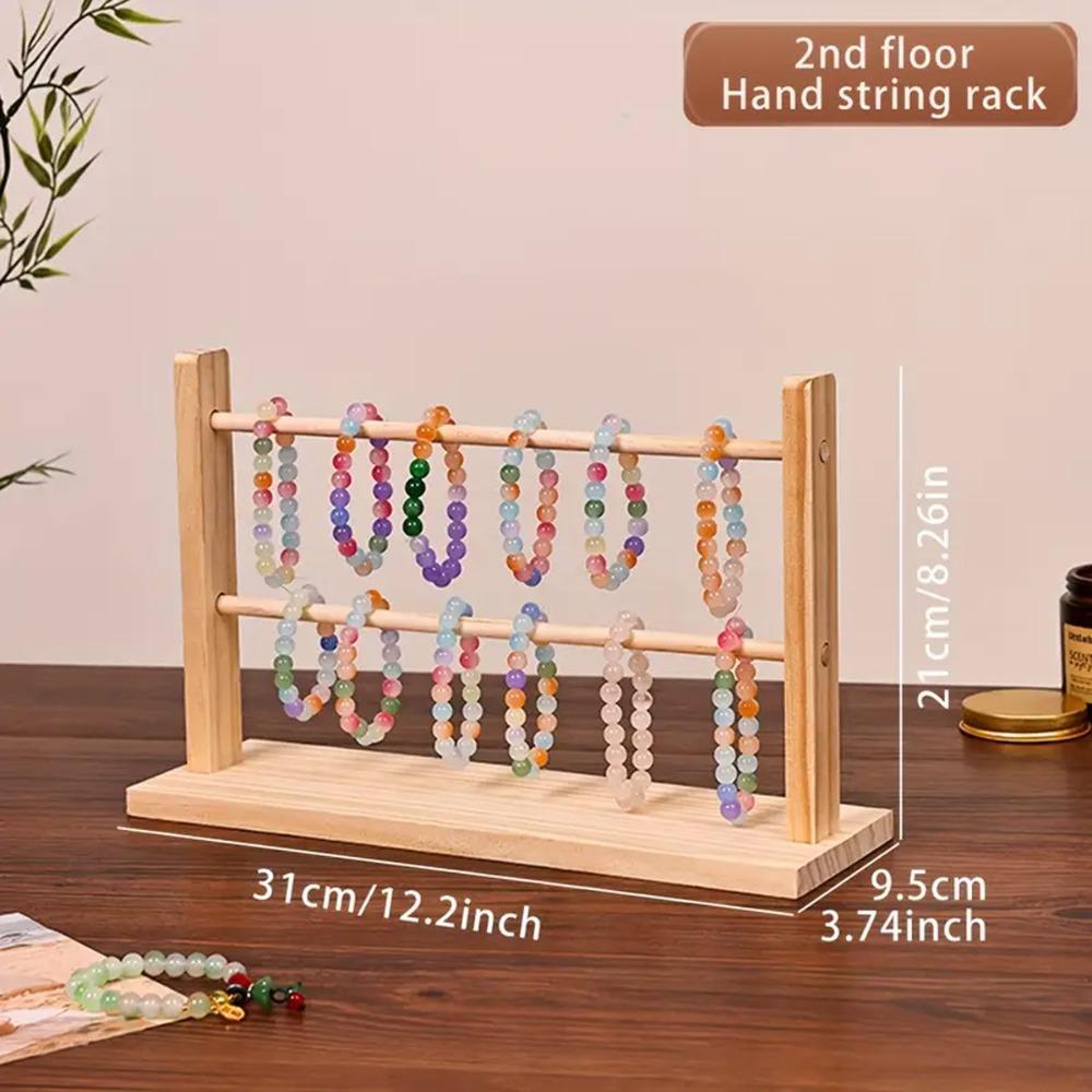 

Wooden Jewelry Tower Jewelry Organizer Bracelet Display Stand New Bracelet Shelf 2 Layer