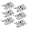 6pcs Presser Feet Stainless Steel Arc Rolled Hem Presser Foot for Household Sewing Machines