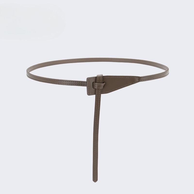 Slim Waist Belt, Jester Leather Knotted Suit Jacket, Waist-hugging Fashion Versatile Shirt Belt