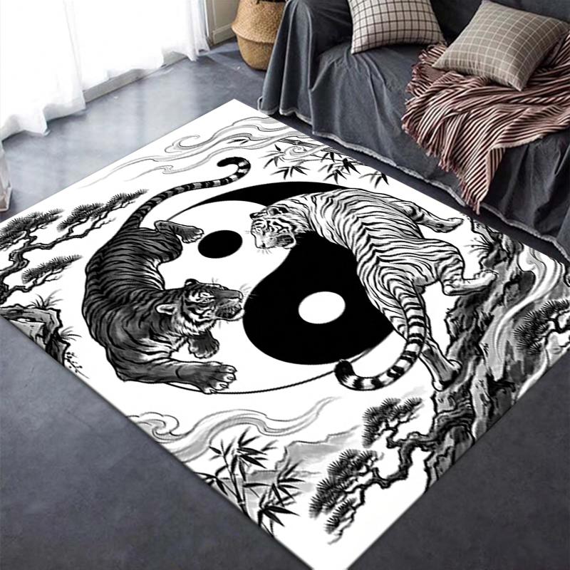 2025 New Tai Chi Animals Carpet Rug for Living Room Bedroom Home Sofa Decoration,Kids play Non-slip Floor Mat105