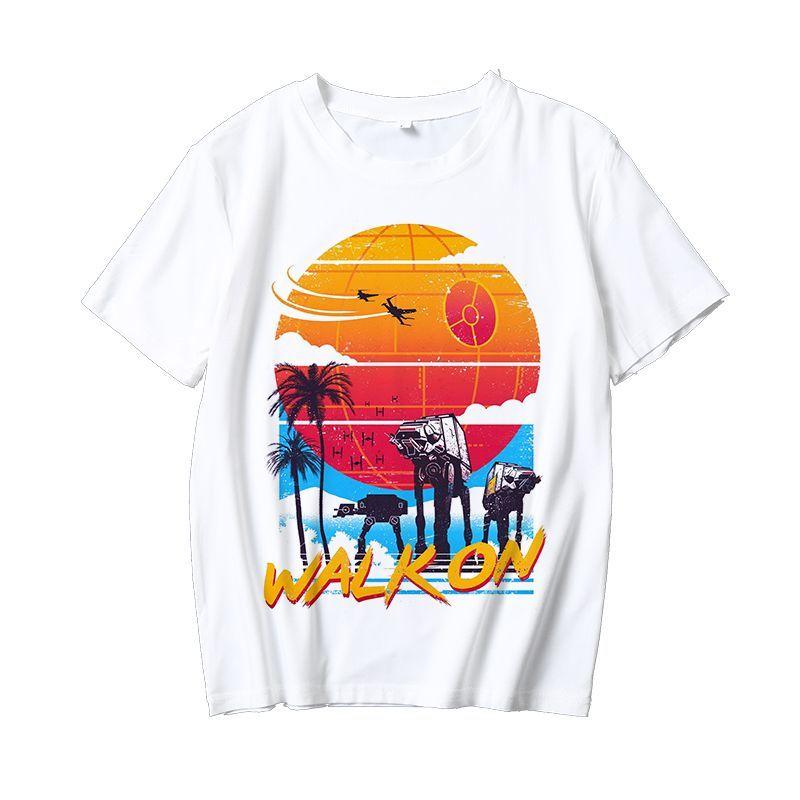 Star Wars Collaboration Series Children and Adults Shortsleeved Tshirts Trendy Roundneck Loose Summer Style