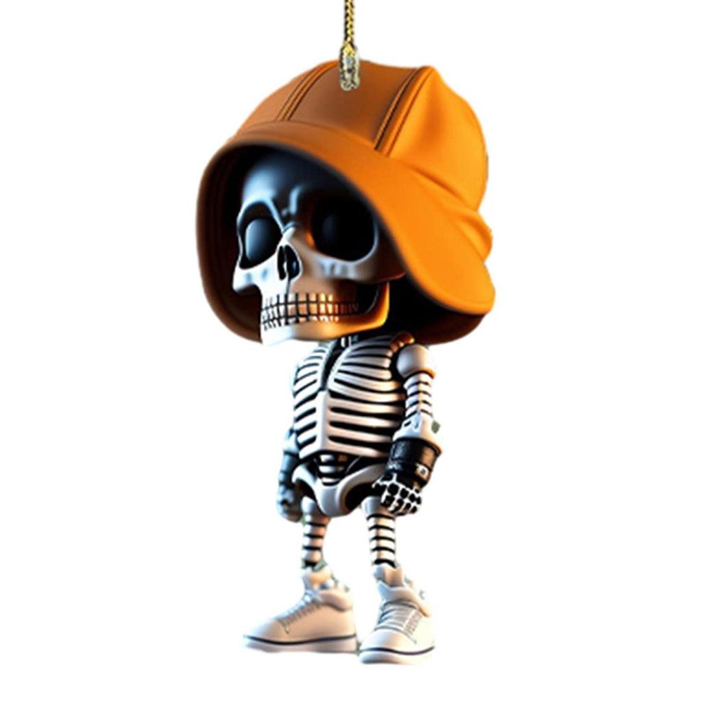 Horror Skull Pendant Decorative Charm Household Party Decoration Supplies for Children Girl Boys Festival Holiday Gift