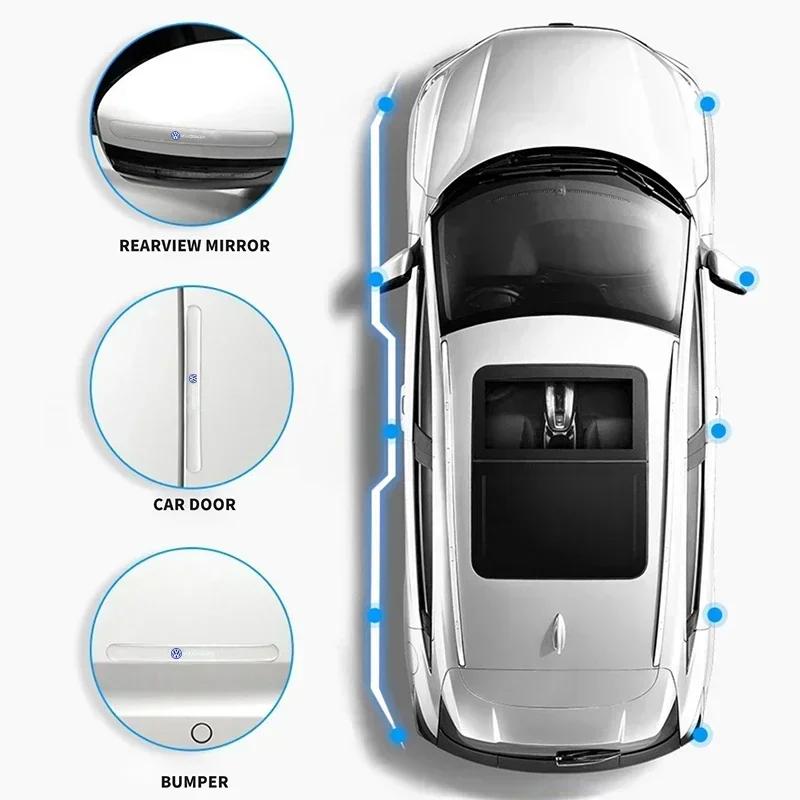 4x Car Door Bowl Handle Protector Stickers Transparent Anti-scratch Film For VW Volkswagen Golf Polo Passat Tiguan Touran Jetta zr8