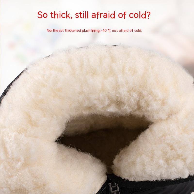 Thickened Snow Boots Antiskid Waterproof Casual Winter Cotton Shoes Plush Warm Men Short Boots Outdoor Work