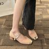 [Youshilai] Internet celebrities have the same single shoes for women's 2025 spring new gentle and versatile shallow mouth square head Mary Jane shoes