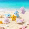 Marine Animal Cartoon Plush Keychain: Octopus & Seahorse Toy Pendant Ornament