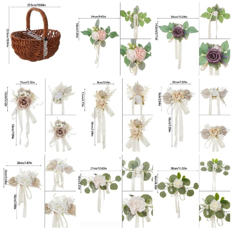 Stylish Rattans Handmade Flower Girl Basket Accessory for Weddings and Special Occasions Ornament Trendy Women Ladies