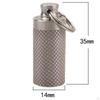 Portable Case, Titanium Waterproof Box Dispenser Keychain for Storage Organizer Bottle