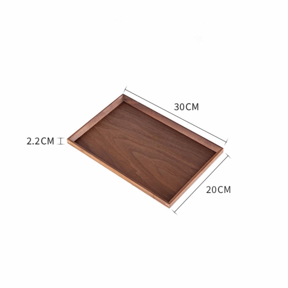 Smooth Polished Serving Plate Solid Wood Food Tray Practical Serving Tray Kitchen Table