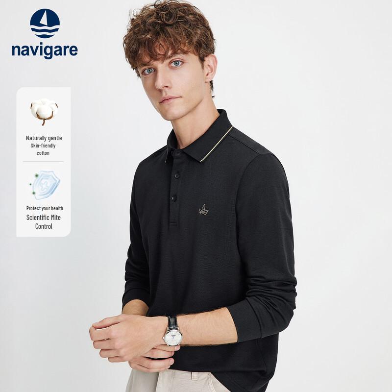 Navigare Men s Textured Long Sleeve Polo Shirt XL/52
