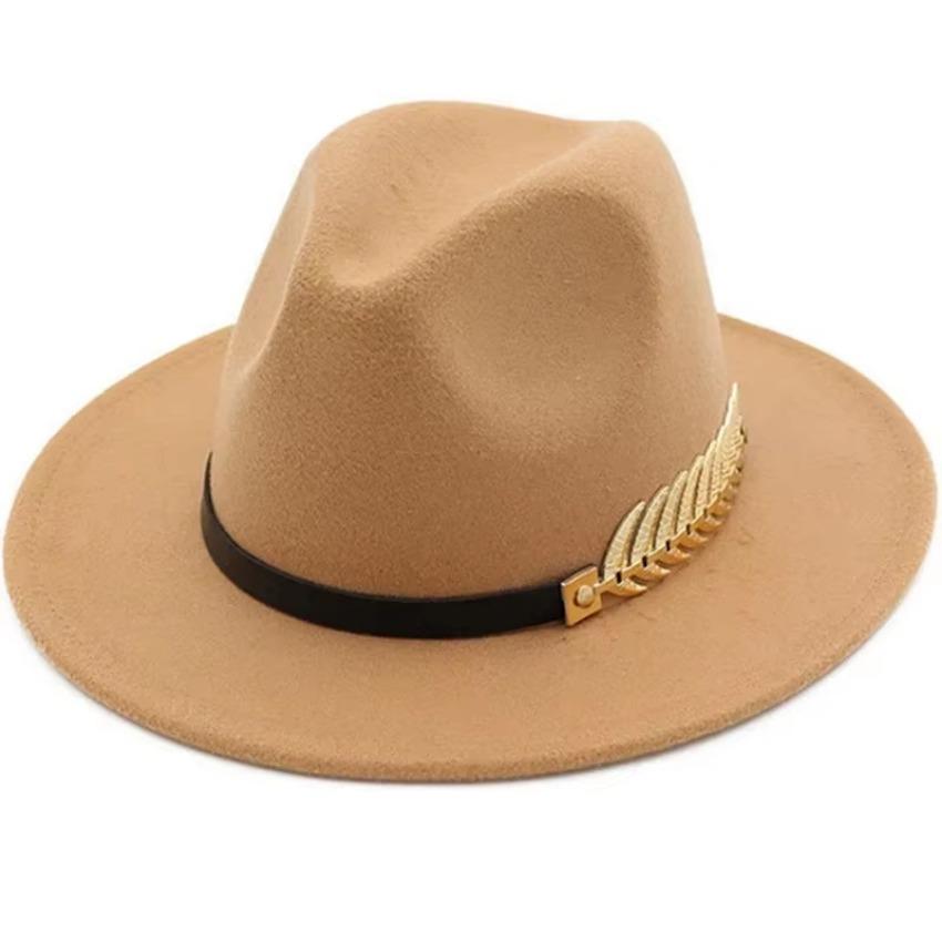 1 Pcs New Fashion Unisex Men Women Hat Woolen Wide Brim Jazz Cap Hats Hats for Women Sombrero Cawboy Fedora
