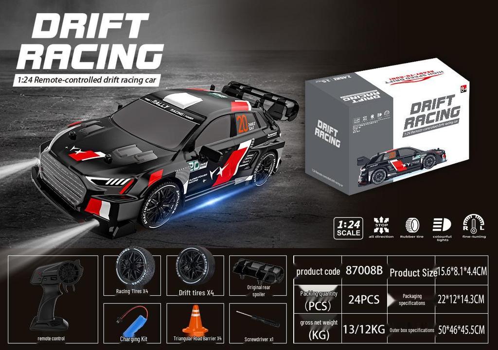 Four-Wheel Drive High-Speed Drift RC Car, Drop-Resistant, 2.4G Remote Controlled, Speed Control Toy.